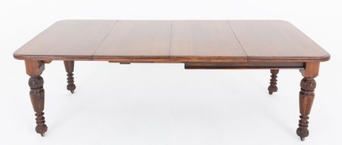 VICTORIAN OAK 2 LEAF EXTENDING DINING TABLE - ADDITIONAL PHOTO 2