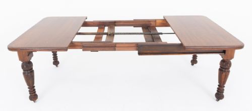 VICTORIAN OAK 2 LEAF EXTENDING DINING TABLE - ADDITIONAL PHOTO 4