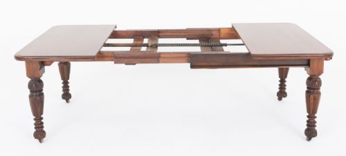 VICTORIAN OAK 2 LEAF EXTENDING DINING TABLE - ADDITIONAL PHOTO 5