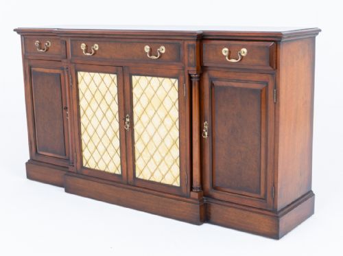 Georgian Revival Walnut Breakfront Sideboard