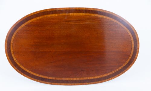 SHERATON REVIVAL MAHOGANY OVAL COFFEE TABLE - ADDITIONAL PHOTO 5