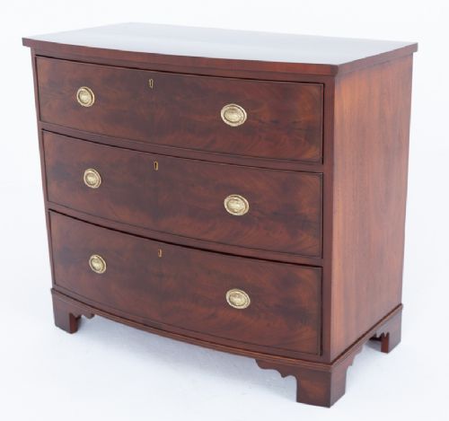 Regency Mahogany Bow Chest of Drawers