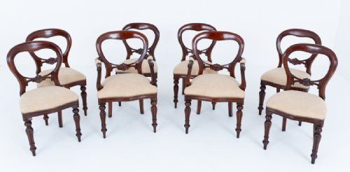 SET OF 8 VICTORIAN STYLE MAHOGANY DINING CHAIRS - ADDITIONAL PHOTO 8