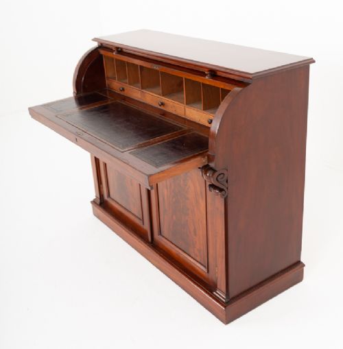 Victorian Mahogany Cylinder Desk View VI