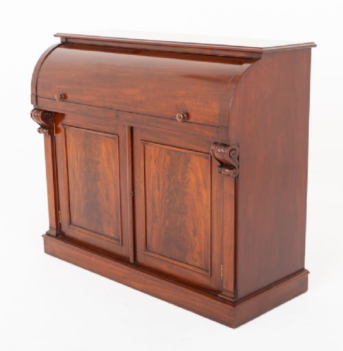 Victorian Mahogany Cylinder Desk View IX