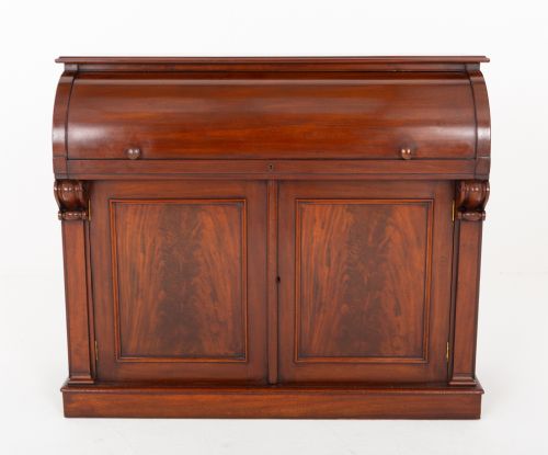 Victorian Mahogany Cylinder Desk View XI