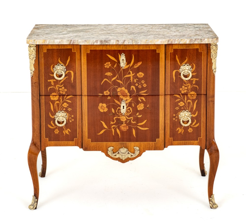 Pretty French Inlaid Commode