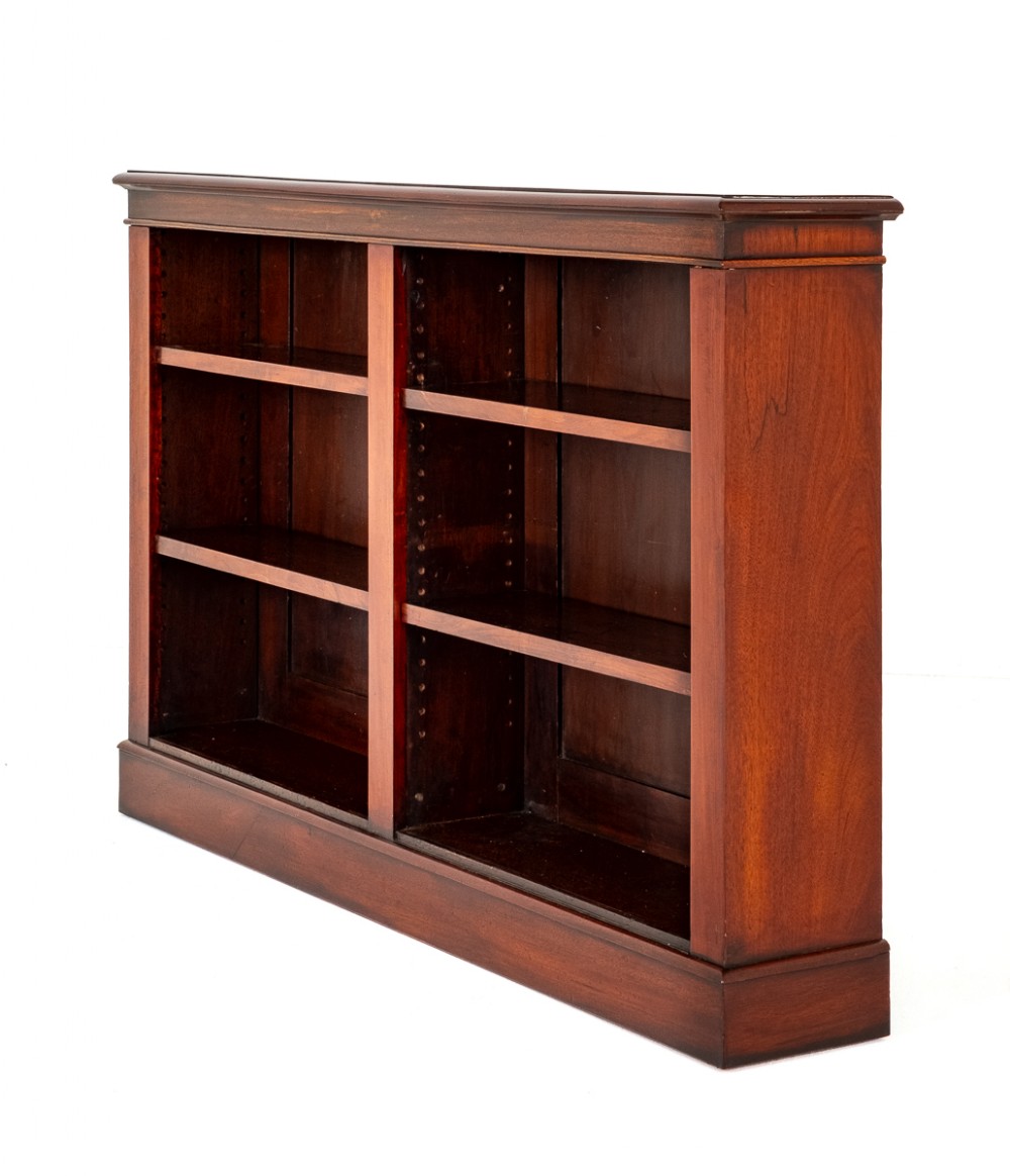 Victorian Mahogany Open Bookcase.