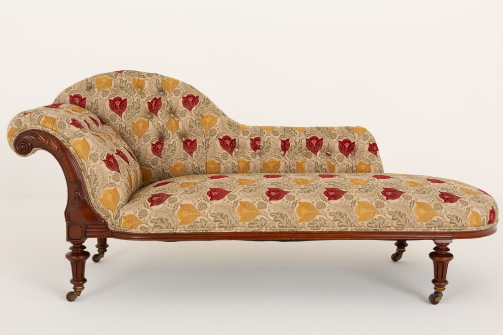 Mahogany Victorian Chaise Longue