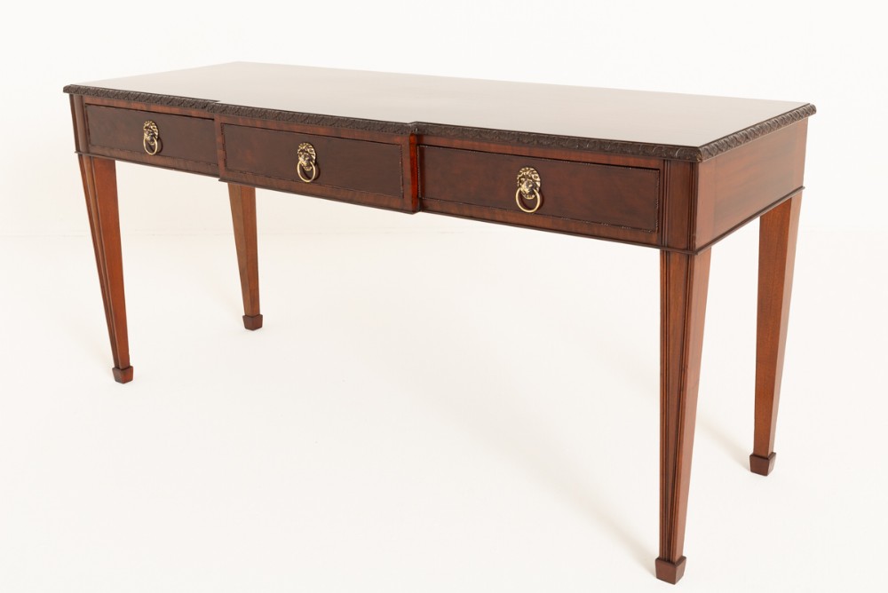 Georgian Revival Mahogany Breakfront Serving Table