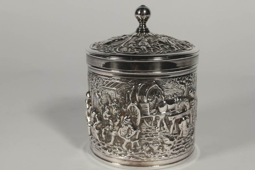 Dutch Silver Plate Trinket Box and Cover