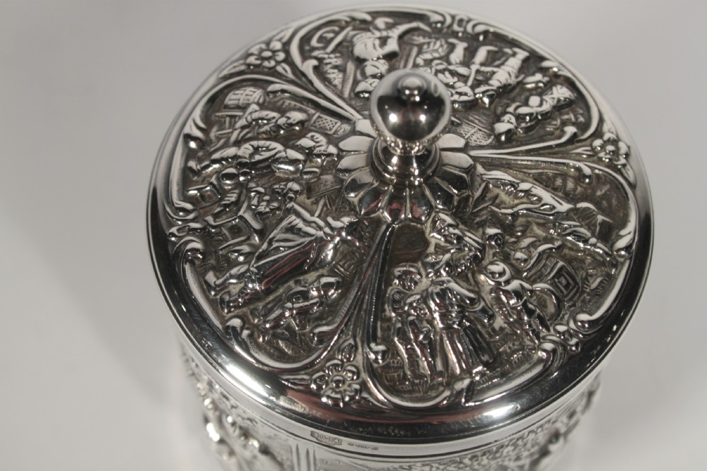 Dutch Silver Plate Trinket Box and Cover View II