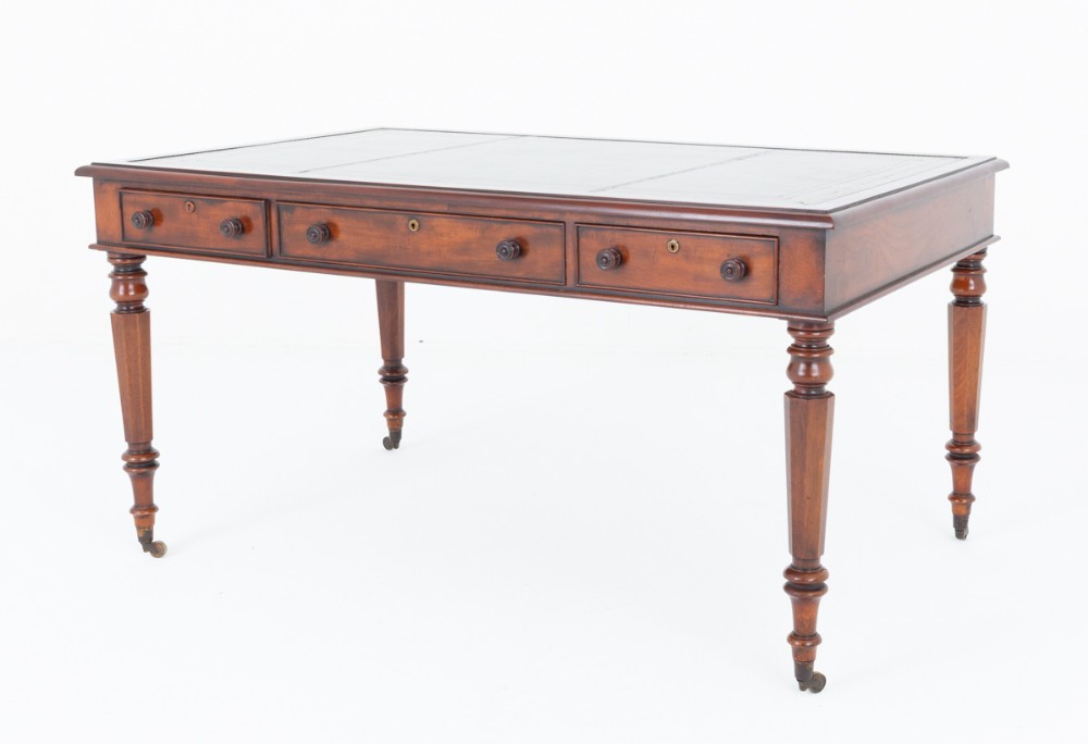 Mid Victorian 3 Drawer Writing Table