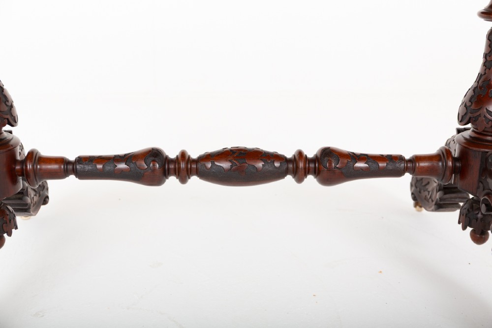 Good Irish Carved Rosewood Centre Table View VI