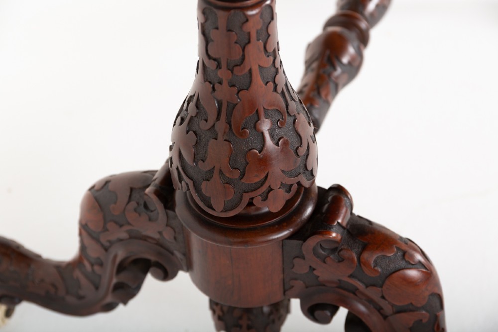 Good Irish Carved Rosewood Centre Table View X