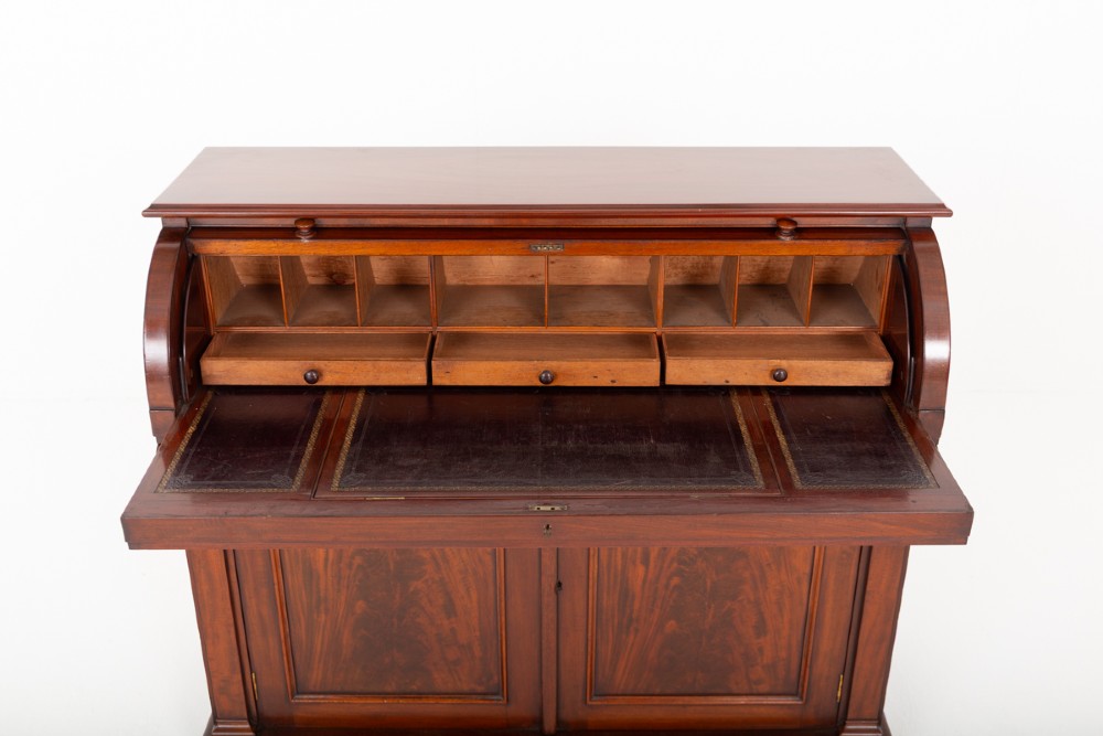 Victorian Mahogany Cylinder Desk View IV