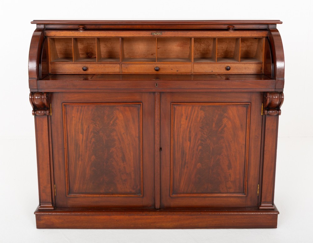 Victorian Mahogany Cylinder Desk View VIII