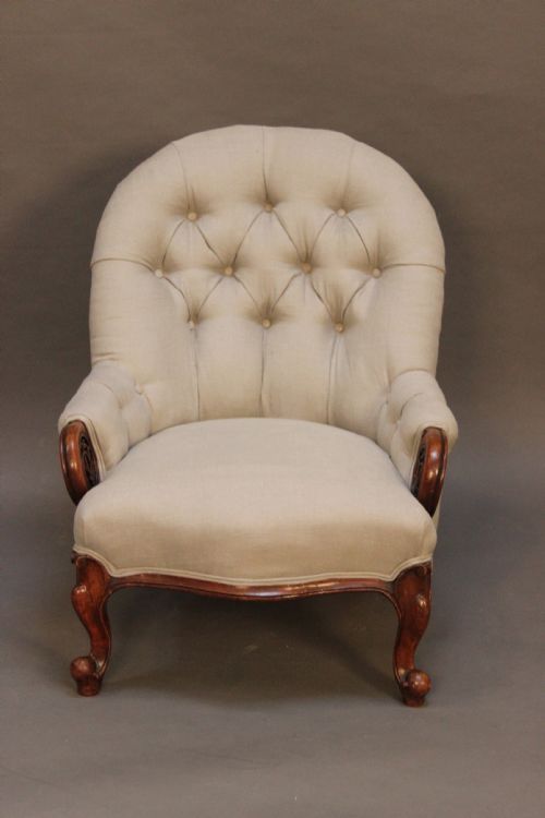 19thc Small Iron Frame Nursing Chair