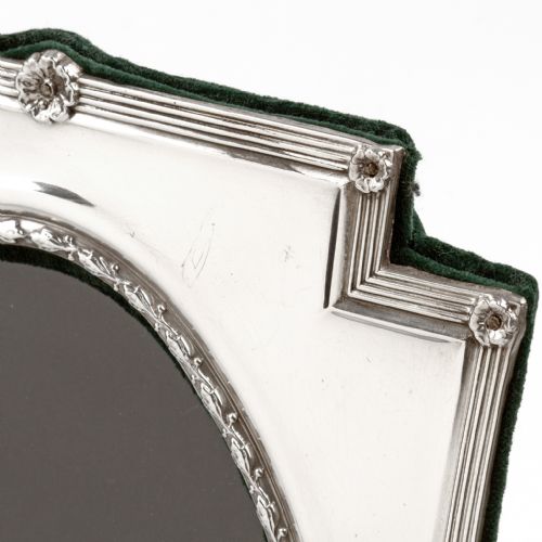 LARGE EDWARDIAN SHAPED RECTANGULAR SILVER PHOTO PICTURE FRAME - ADDITIONAL PHOTO 2