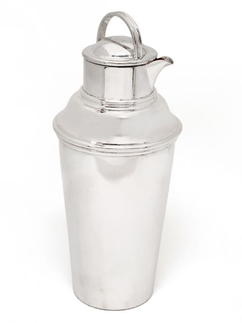 large 15 pint silver plated cocktail shaker - CATEGORY: ANTIQUE SILVER - DATED 1940