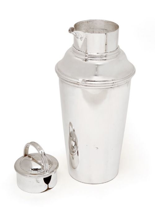 LARGE 15 PINT SILVER PLATED COCKTAIL SHAKER - ADDITIONAL PHOTO 1