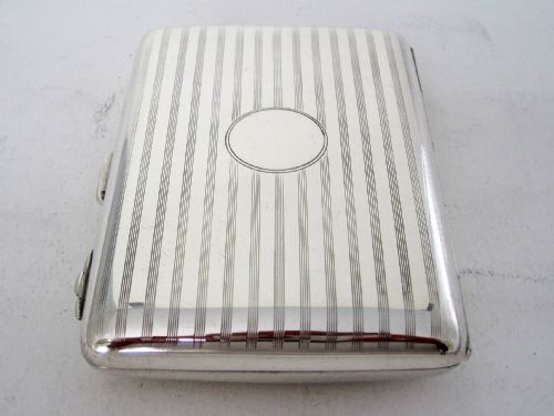 stylish rectangular antique silver cigar pocket case - CATEGORY: ANTIQUE BOXES - DATED 1900