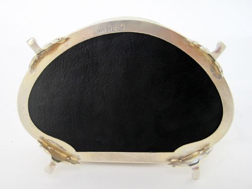 LARGE SILVER JEWELLERY OR TRINKET BOX WITH BLUE ENAMEL LID - ADDITIONAL PHOTO 5