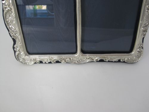 EDWARDIAN DOUBLE WINDOW SILVER PICTURE PHOTO FRAME - ADDITIONAL PHOTO 2