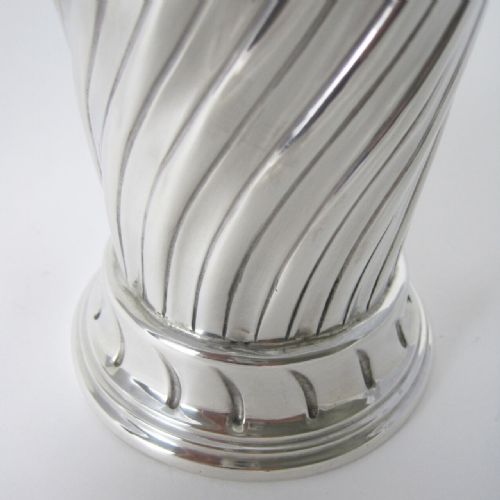 LARGE VICTORIAN SILVER VASE WITH TRUMPET SHAPED BODY - ADDITIONAL PHOTO 1