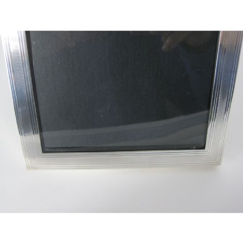 RECTANGULAR EDWARDIAN SILVER PHOTO FRAME WITH LEATHER BACK - ADDITIONAL PHOTO 3