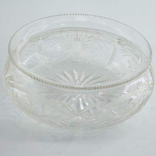 LARGE SILVER AND GUILLOCHE CHAMPAGNE COLOUR ENAMEL DRESSING TABLE JAR - ADDITIONAL PHOTO 4