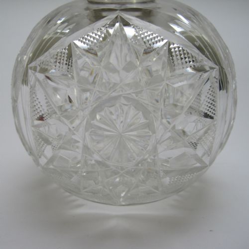 LARGE VICTORIAN CUT GLASS AND SILVER PERFUME BOTTLE - ADDITIONAL PHOTO 4