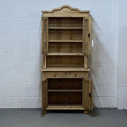 fig 1. Slender Antique Pine Display Dresser C.1915