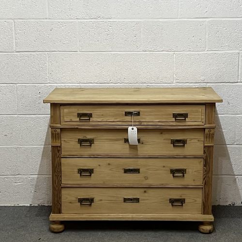 Large Continental Old Pine Chest of Drawers C.1920's