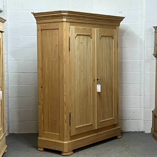 fig 1. Very Tall French Antique Pine Wardrobe (Dismantles)