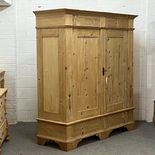 fig 2. Very Large Old Pine Double Wardrobe