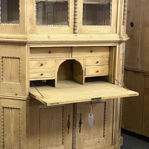LARGE ATTRACTIVE VERY OLD EASTERN EUROPEAN PINE SECRETAIRE - ADDITIONAL PHOTO 2