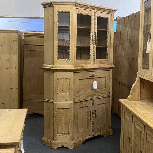 LARGE ATTRACTIVE VERY OLD EASTERN EUROPEAN PINE SECRETAIRE - ADDITIONAL PHOTO 11