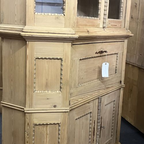 LARGE ATTRACTIVE VERY OLD EASTERN EUROPEAN PINE SECRETAIRE - ADDITIONAL PHOTO 13