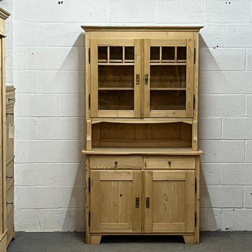 1920'S East German Pine Glazed Dresser