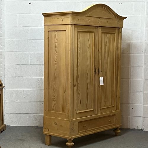 fig 1. Arched Top Antique Pine Double Wardrobe (Dismantles)