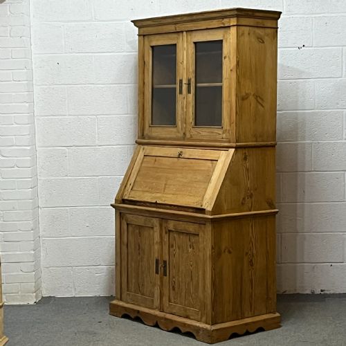 fig 1. Large Antique Pine Secretaire with Internal Drawers