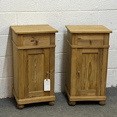 Pair of Antique Pine Bedside Cupboards