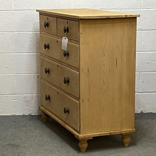 fig 1. Very Large Late Victorian Pine Chest Of Drawers