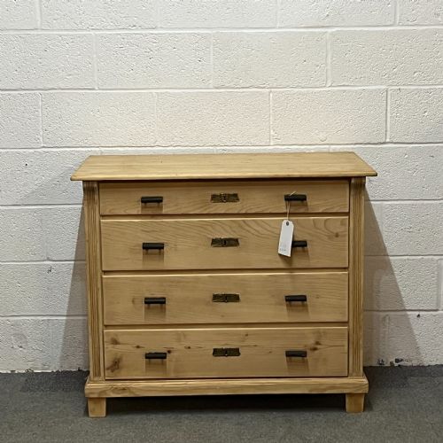 Large 1920'S East German Pine Chest of Drawers