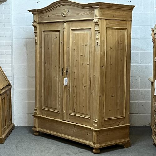fig 1. Large Arched Top Antique Pine Wardrobe (Dismantles)