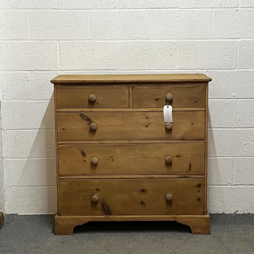 Large Early Victorian Pine Chest of Drawers
