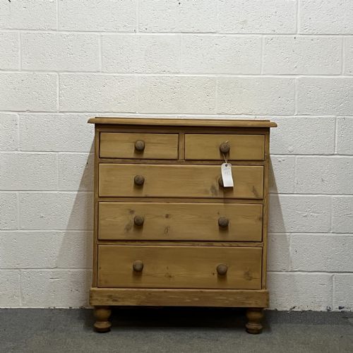 Tall Victorian Pine Chest of Drawers
