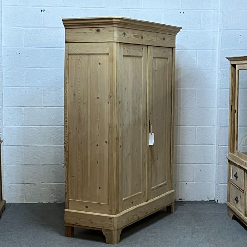 fig 1. Large French Antique Pine Wardrobe (Dismantles)