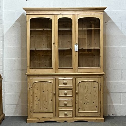 Large Antique Pine Glazed Dresser